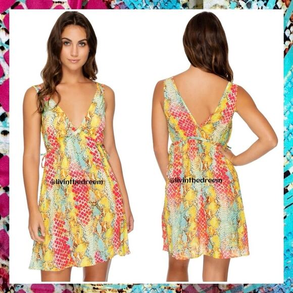 LULI FAMA SMOKE SHOW V Neck Short Dress $140.00 - Picture 3 of 11